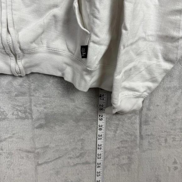Y2K Pacific & Co Boxy Hoodie Full Zip Hilton Head Island Beach Relax White/Blue - Picture 7 of 8